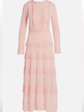 lela rose pink lace dress $1592 Lela Rose Women's Pink Eyelet Jewel Neck Fit & Flare Dress Size XS